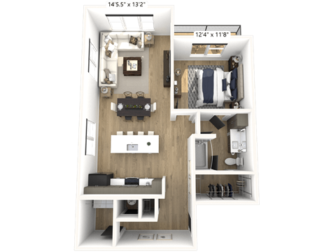 AA2 Floor Plan  at Avant & Avant II, Carmel, Indiana